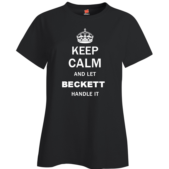 Keep Calm and Let Beckett Handle it Ladies T Shirt