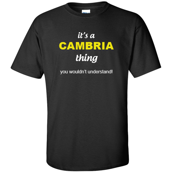 t-shirt for Cambria